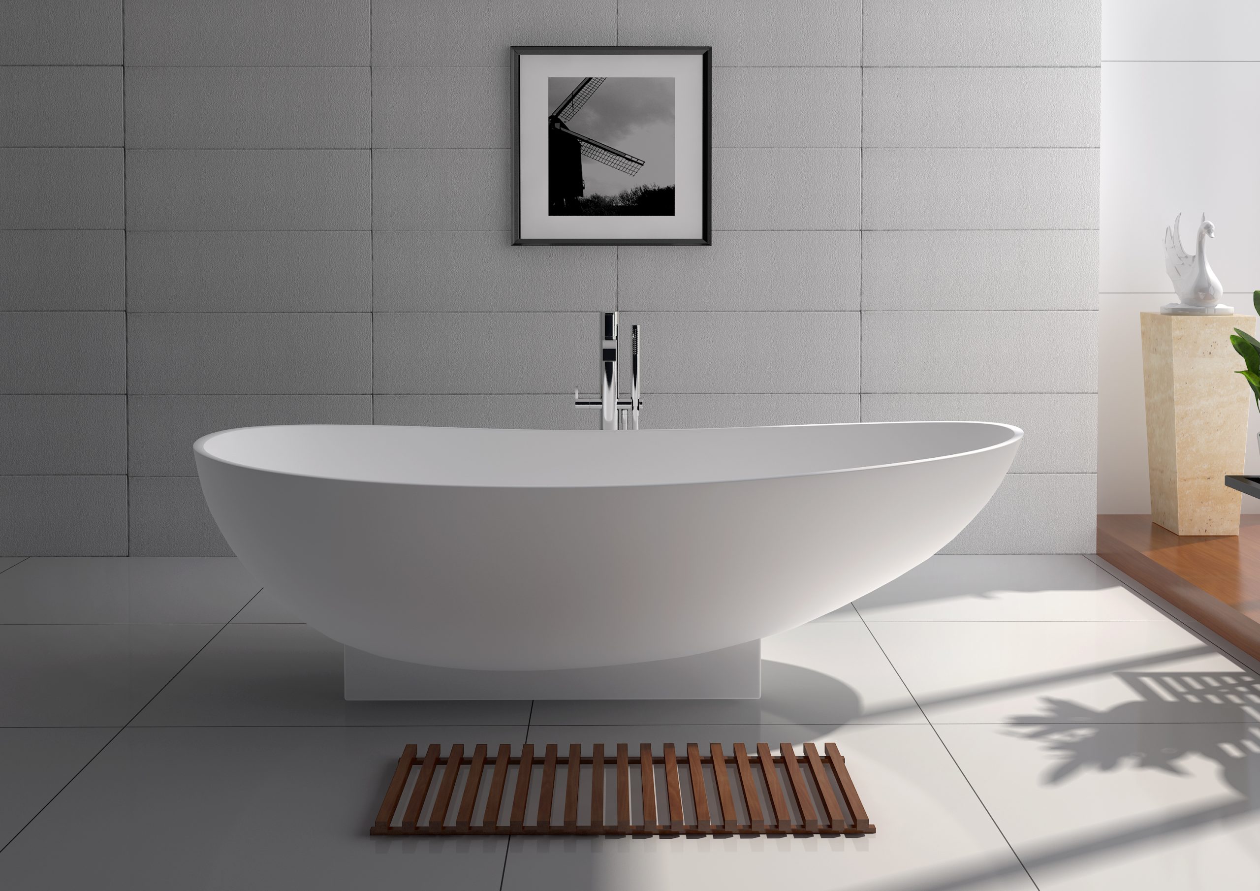 Quartz Solid Surface Bathtub 1800x820x540 mm – UJZ8604M